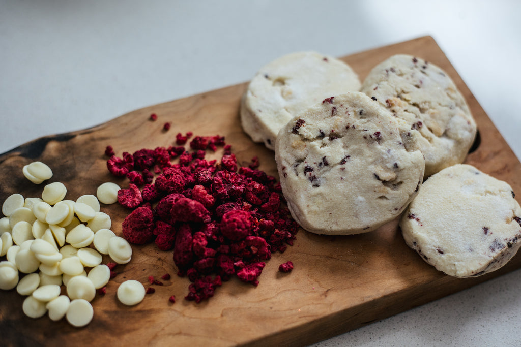 White Chocolate Raspberry Shortbread